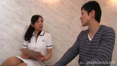 Asian with generous boobs fucked by a horny patient and soaked in sperm - Japan on freereelz.com