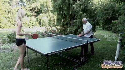 Ping Pong Deluxe - Mia: Outdoor Blonde Strip & Cum on freereelz.com