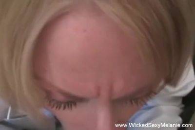 Amateur Blond Babe Plays In This Medical Fantasy on freereelz.com