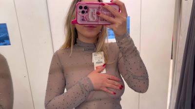 See Through Dresses Try On Haul In The Changing Room 18+ on freereelz.com