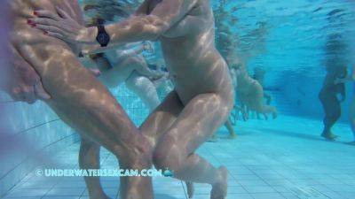 Hot Older Couple Arouses Each Other Underwater on freereelz.com