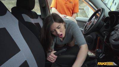 Adorable babe fucks with her driving instructor and loves it on freereelz.com