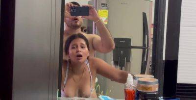 Morning sex in the bathroom with a thicc and teeny Latina on freereelz.com