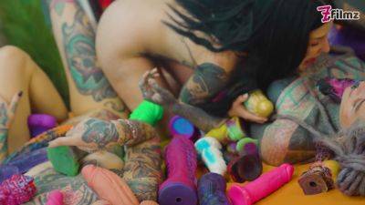 Watch these alternative CUTE Lesbians in Toy Orgy Get Pounded in Crazy Colored Toy Orgy on freereelz.com