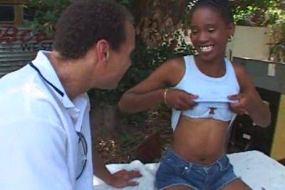 Skinny teen 18+ Got Destroyed In The Backyard on freereelz.com