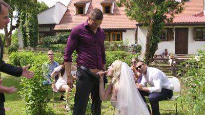 Aroused blonde bride turns wedding party in hard perversions on freereelz.com