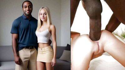 My Stunning Blonde Spouse Engulfed in Flames by Her Enormous Black Lover - BBC Surprise! on freereelz.com