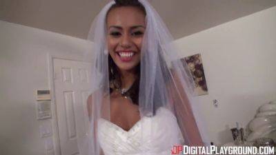 Janice Griffith's wedding dress will get you hard & ready for a wild anal session! on freereelz.com