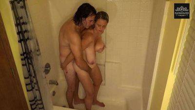 Eager Spouse Large Breasted Novice Shower Erotica #2: Bianca & Jinx Luciano on freereelz.com