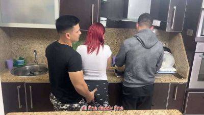 Cheating Wife Gets Groped While Husband Cooks: NTR Cuckold Experience with Yostin Quiles & Palomino Vergara on freereelz.com