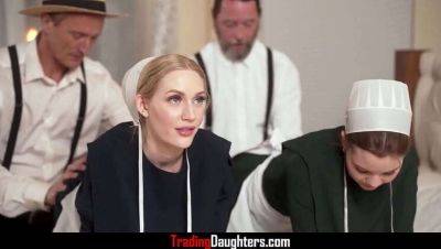 Amish Stepdads Trade Stepdaughters - Adrianna Jade, Emma Starletto on freereelz.com