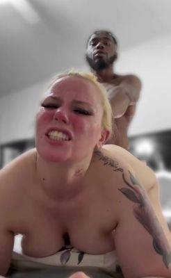 White booby slut adores being fucked from behind by a BBC on freereelz.com