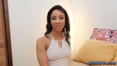 Ebony Teenna Trump Pleasures Herself On Camera on freereelz.com