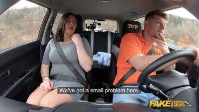 Explicit Encounters: Generous-sized Breasts Bounce While She Screws Her Driving Test Proctor on freereelz.com