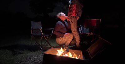 Fucked and creampied wife while camping on freereelz.com