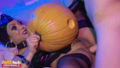 Asian Cutie Polly Pons at College Halloween Party: Pumpkin Pumping & Intimate Encounter - Thailand on freereelz.com