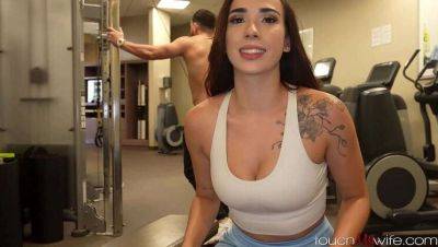 Hot Latin Lady Gaby Ortega Has a X-Rated Encounter at the Hotel Gym on freereelz.com