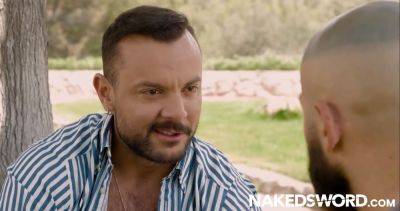 NAKEDSWORD Tattooed Francois Sagat Takes Sir Peter Hard Dick on freereelz.com