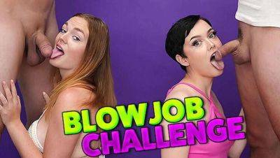 Blow Job Contest - Who'll Make Him Ejaculate First? on freereelz.com