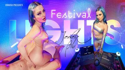 VRHUSH Festival lights with busty babe Jewelz Blu on freereelz.com