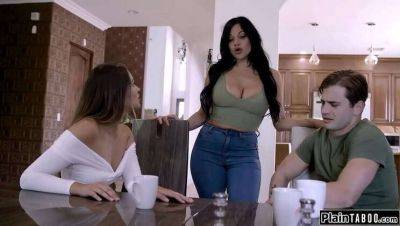 Step-Mom Taboo: Nathan, Gizelle, & Mona in Forbidden Threesome on freereelz.com