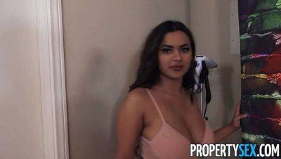 Curvy Tenant Numi Zarah: Seducing Her Landlord with Blowjob and Sex on freereelz.com