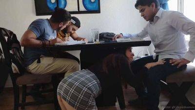 Pupils Exploit Teacher's Arousal for Intense Gangbang (1/2) - Mexico on freereelz.com