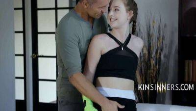 Slim Teen Stepdaughter Demands Oral From Stepdad on freereelz.com