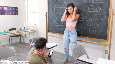 Big ass beauty gets laid in the classroom with one of her colleagues on freereelz.com