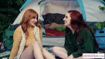 Ginger Girls Fist Each Other In A Forest - Lacy lennon on freereelz.com