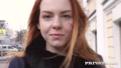 Candy, squirting redhead takes a creampie - Russia on freereelz.com