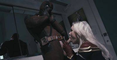 Deadpool tries hot blonde's tight holes after a generous BJ on freereelz.com