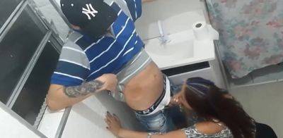 Young girl gets fucked by a stranger in the bar's bathroom! on freereelz.com