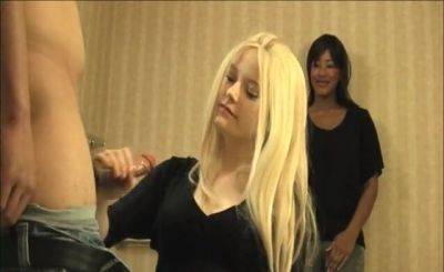 Clothed amateur blonde proves her mom that she knows how to satisfy a man on freereelz.com