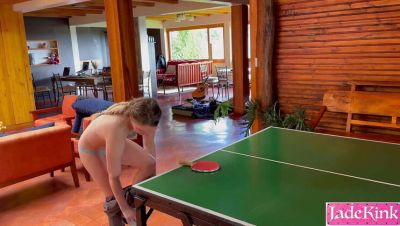 Stepsister Loses Ping Pong Game and Gets Fucked Hard on the Table - JadeKink on freereelz.com