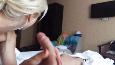 Hot Russian Blonde MILF Rides Big Dick and Sucks It Hard in Hotel Room - Russia on freereelz.com