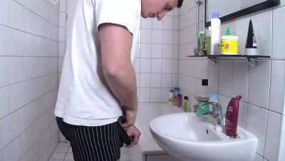 Young Girl Sucks Big Cock in Bathroom - Mature Pussy Fucking with Jason Steel - Germany on freereelz.com