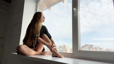 Stacy_via Teases Strangers with Risky Public Masturbation by the Window - Squirting Orgasm & Moaning - Russia on freereelz.com